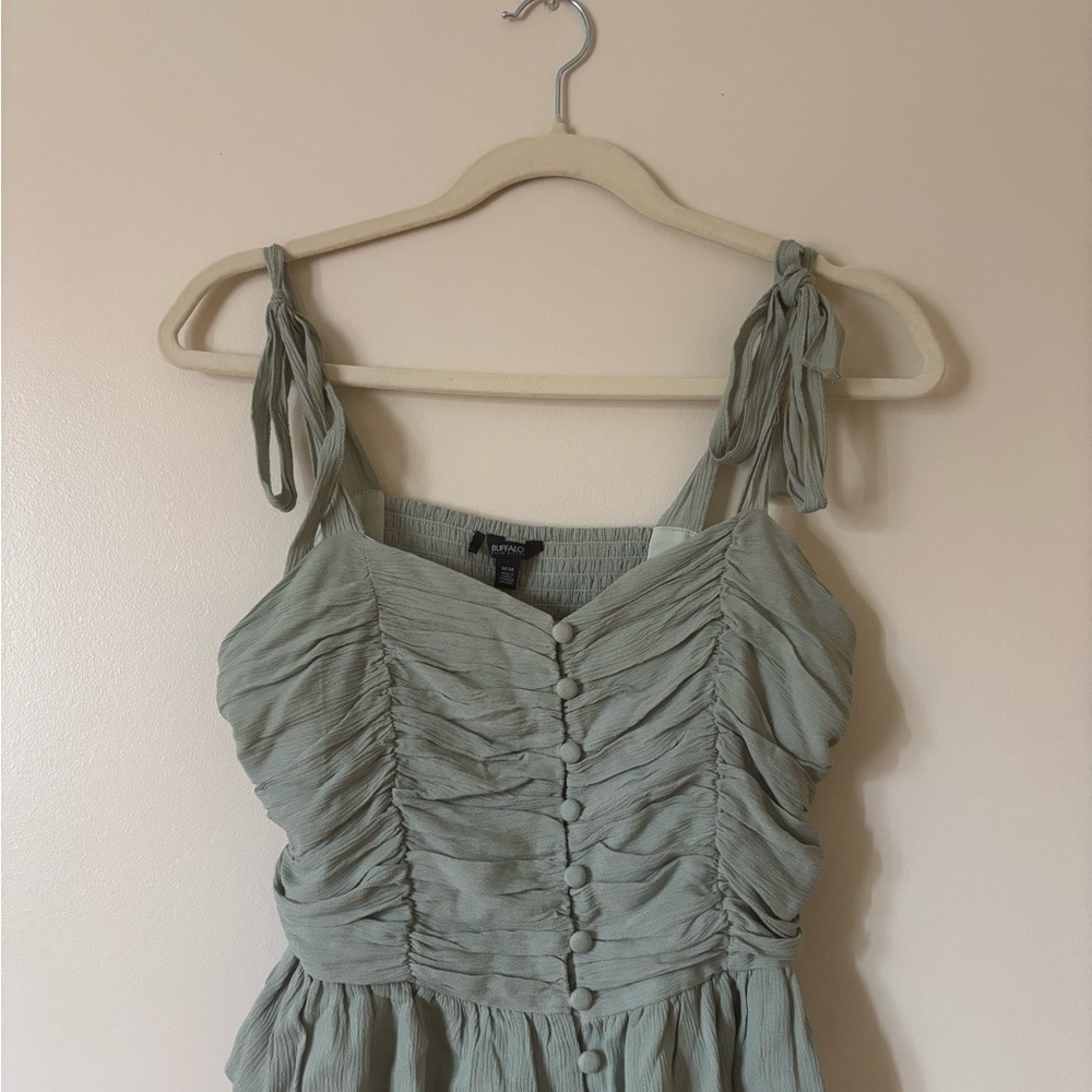 Buffalo David Bitton Sage Green Ruched Camisole